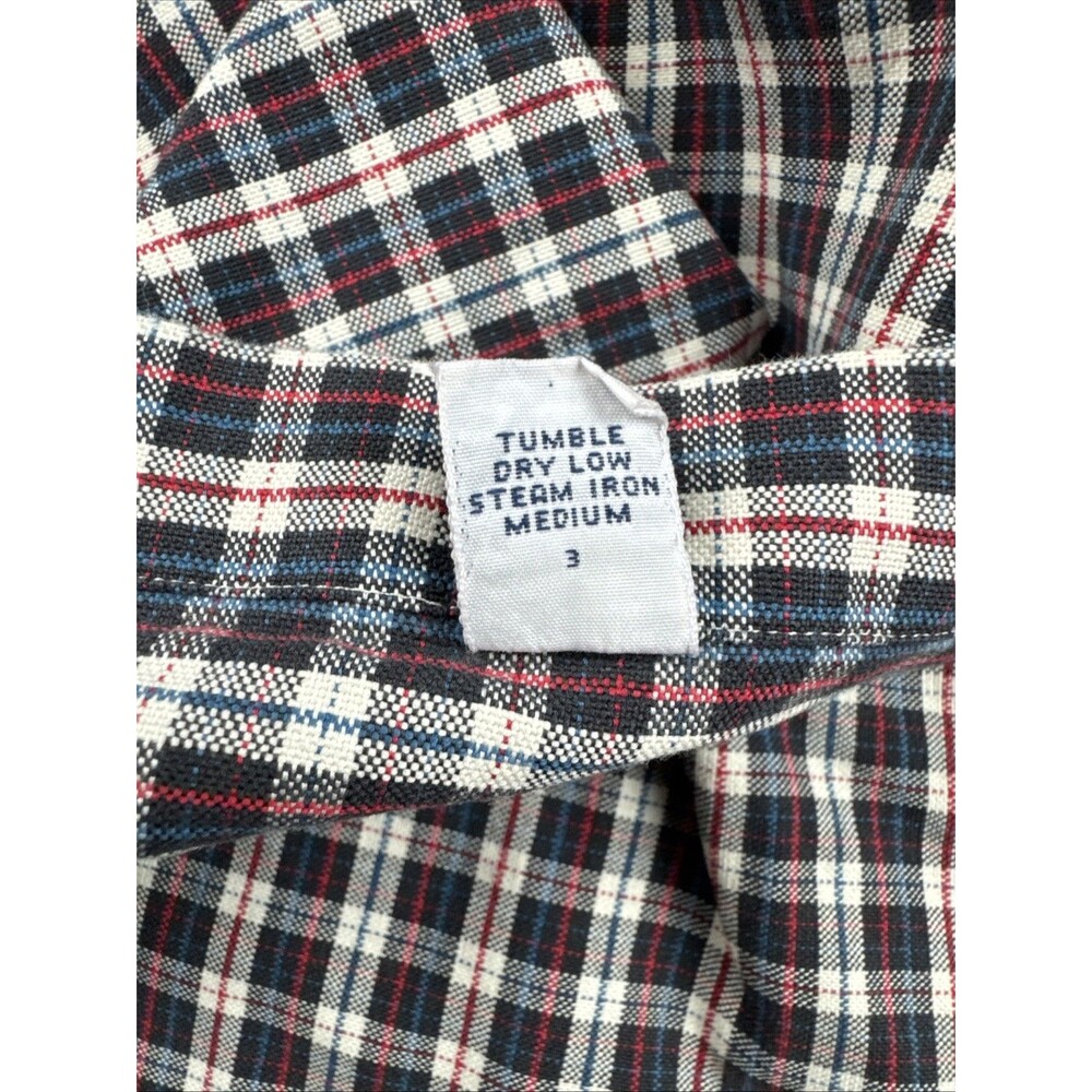 Ralph Lauren Men’s Big Shirt Medium Long Sleeve Button Up Plaid Red Blue Black - Picture 6 of 8